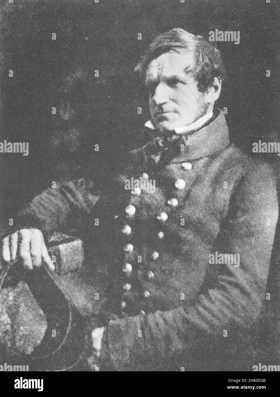 PORTRÄTS. Porträt eines französischen Infanteristen, 1845- 1850 1935 alter Vintage-Druck Stockfoto