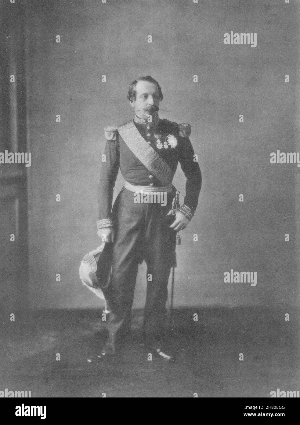 FRANKREICH. Porträt von Kaiser Napoléon Napoleon III., um 1855 1935 alter Druck Stockfoto