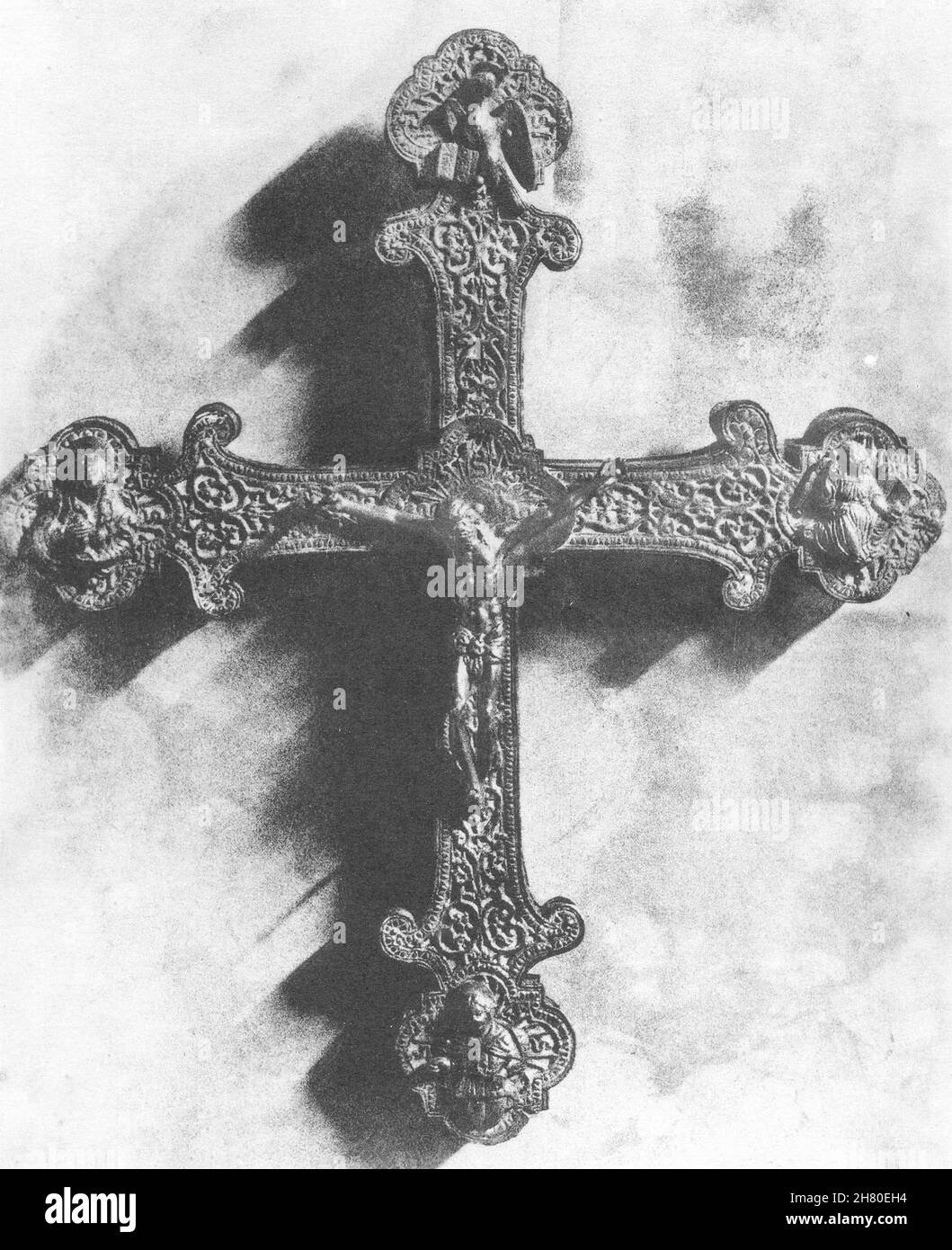 FRANKREICH. Kruzifix;«Fantaisies» photographiques, um 1855 1935 alter Vintage-Druck Stockfoto