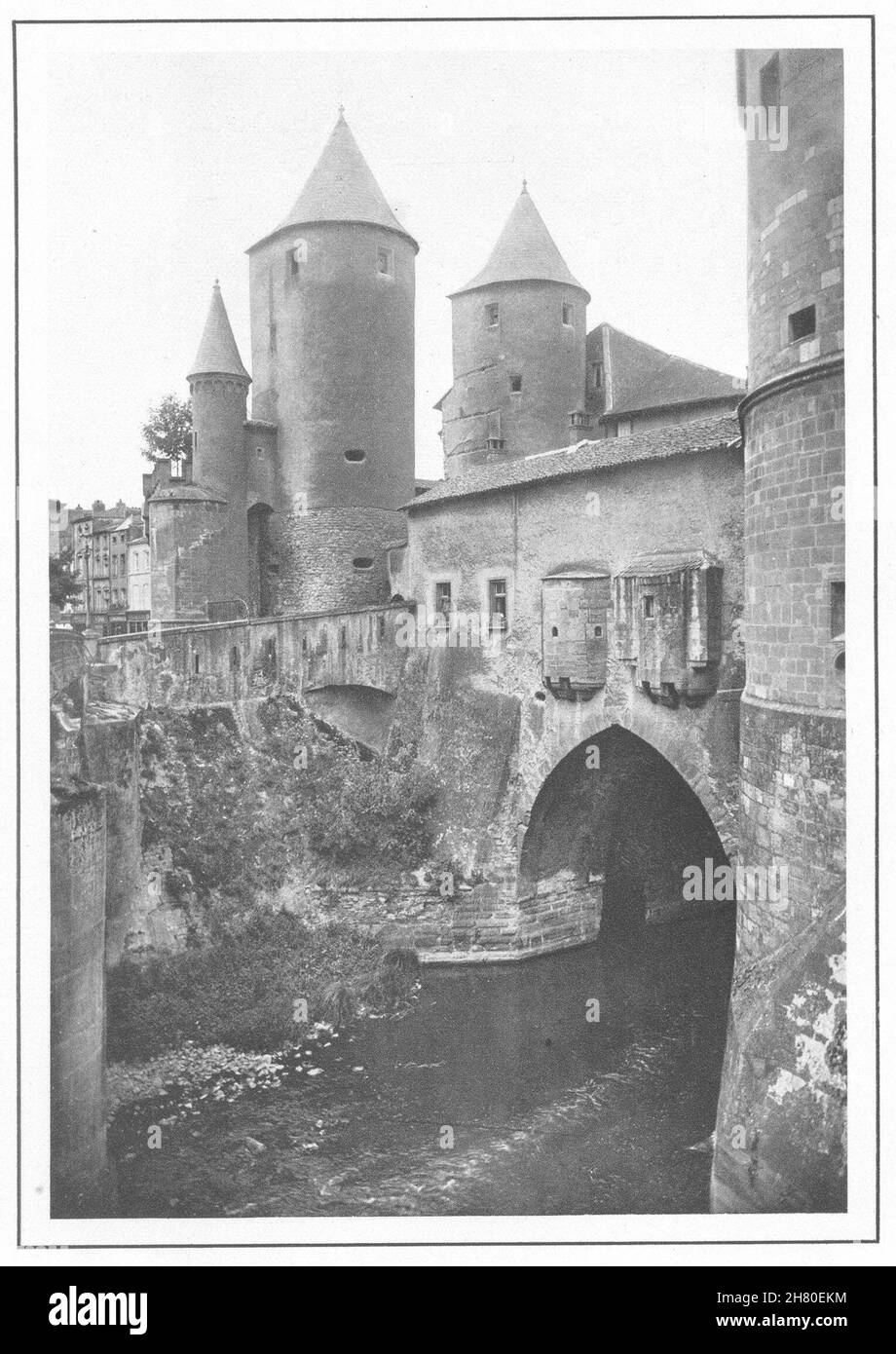 MOSEL. Porte des Allemands (Extérieur) 1937 altes Vintage-Druckbild Stockfoto