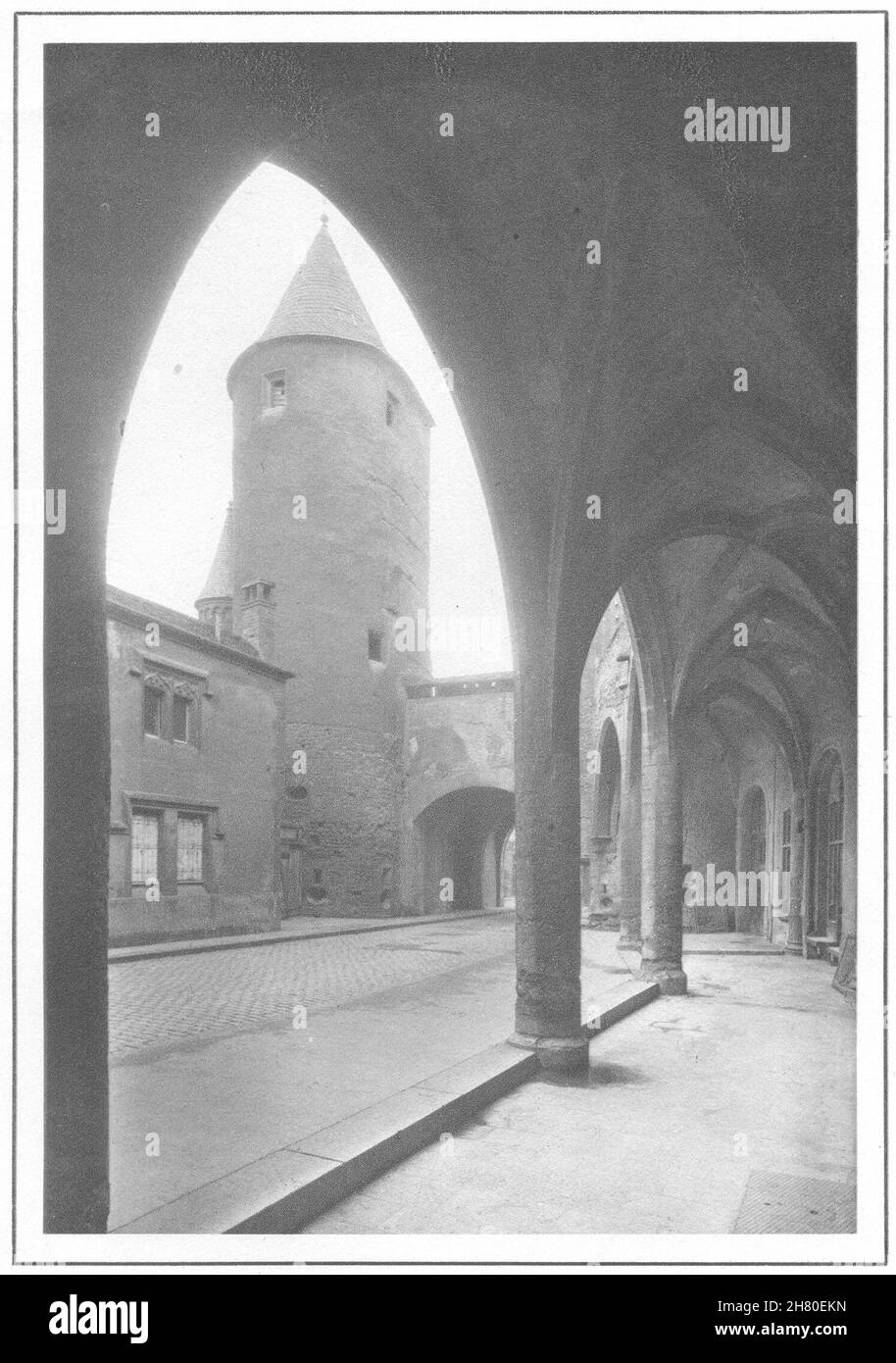 MOSEL. Porte des Allemands (Intérieur) 1937 altes Vintage-Druckbild Stockfoto