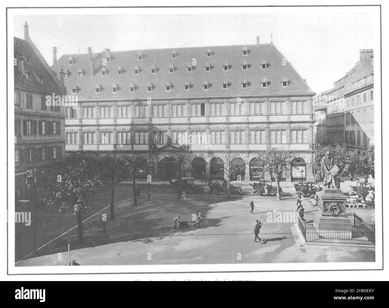 BAS-RHIN. Straßburg. La Chambre de Commerce 1929 altes Vintage Druckbild Stockfoto