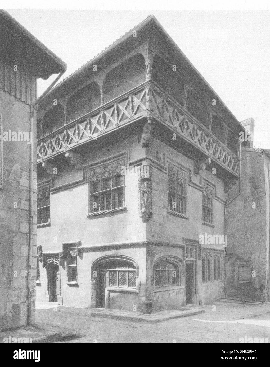 MOSEL. VIC-sur-Seille- la Monnaie 1937 altes Vintage-Druckbild Stockfoto