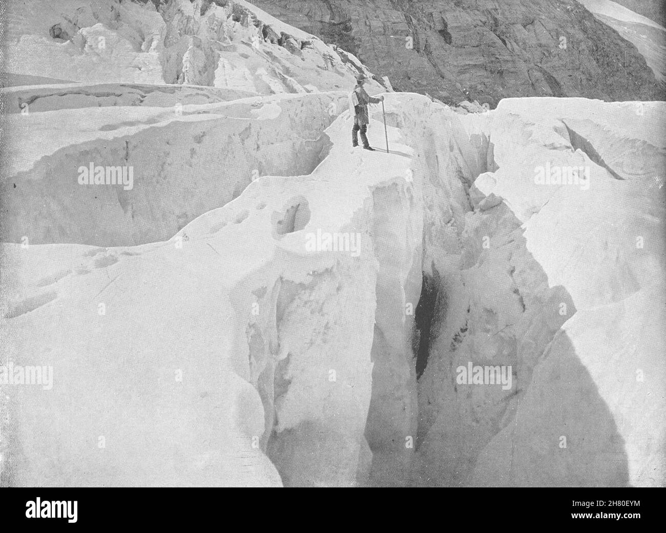 KANADA. The Rockies - Asulkan Glacier, Hermit Range 1895 alte antike Drucke Stockfoto