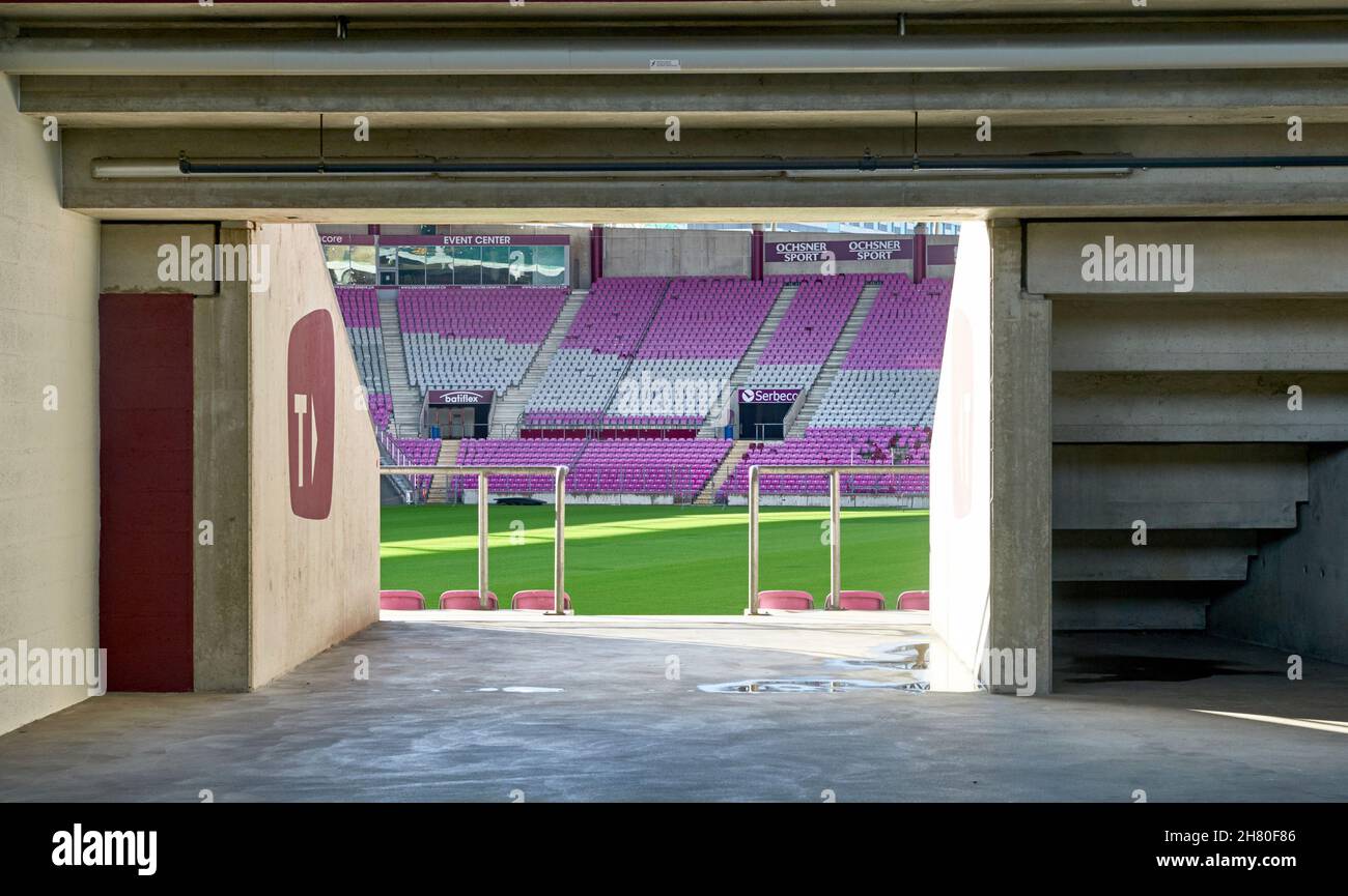 Stadtstadion in Geneve - der offizielle Spielplatz des FC Servette Stockfoto