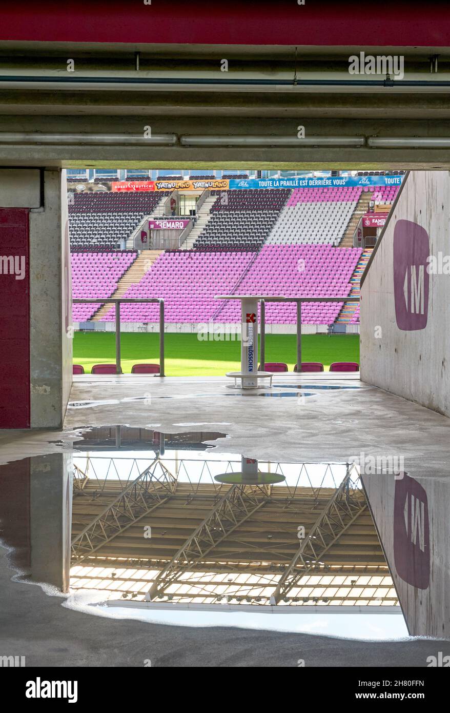 Stadtstadion in Geneve - der offizielle Spielplatz des FC Servette Stockfoto