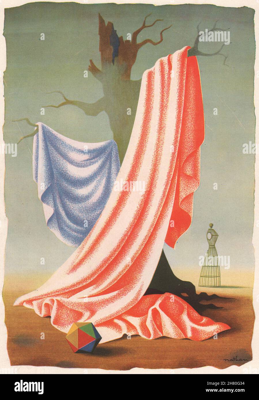 WERBUNG. Lesur. Mode Stoffe Textilien 1947 alte Vintage Print Bild Stockfoto