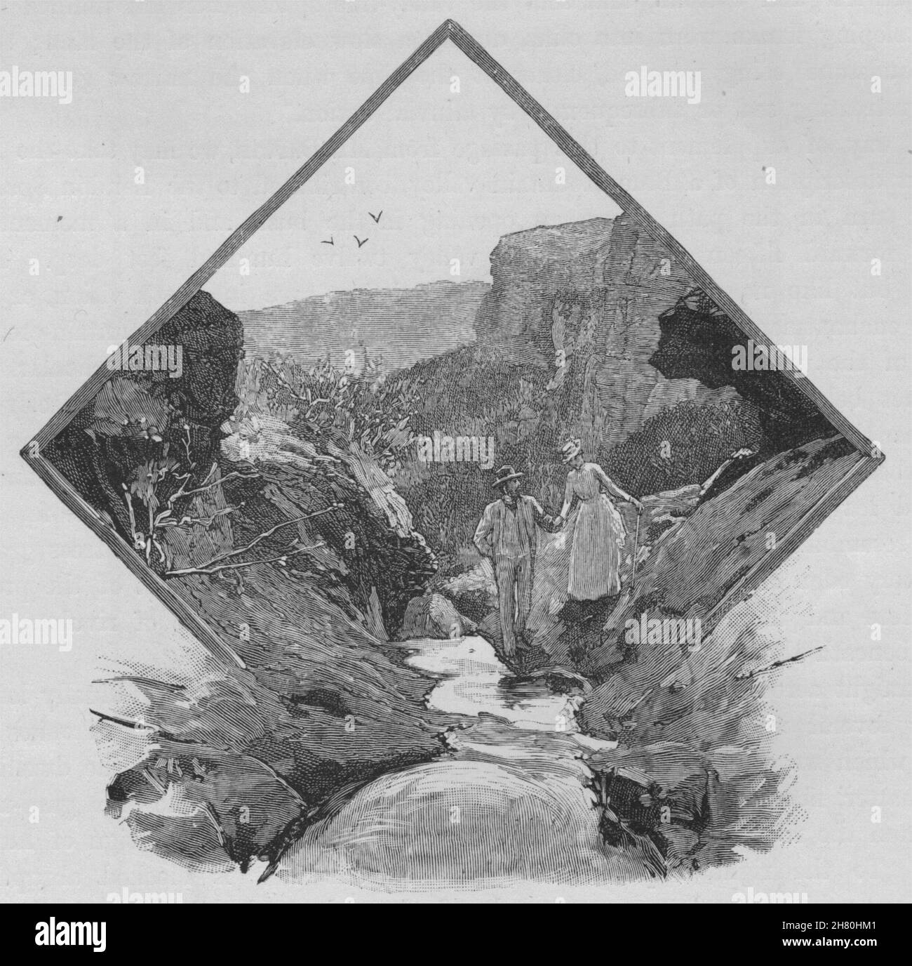 Wind Cave, Blackheath. Die Blue Mountains. Australien 1890 alten, antiken Drucken Stockfoto