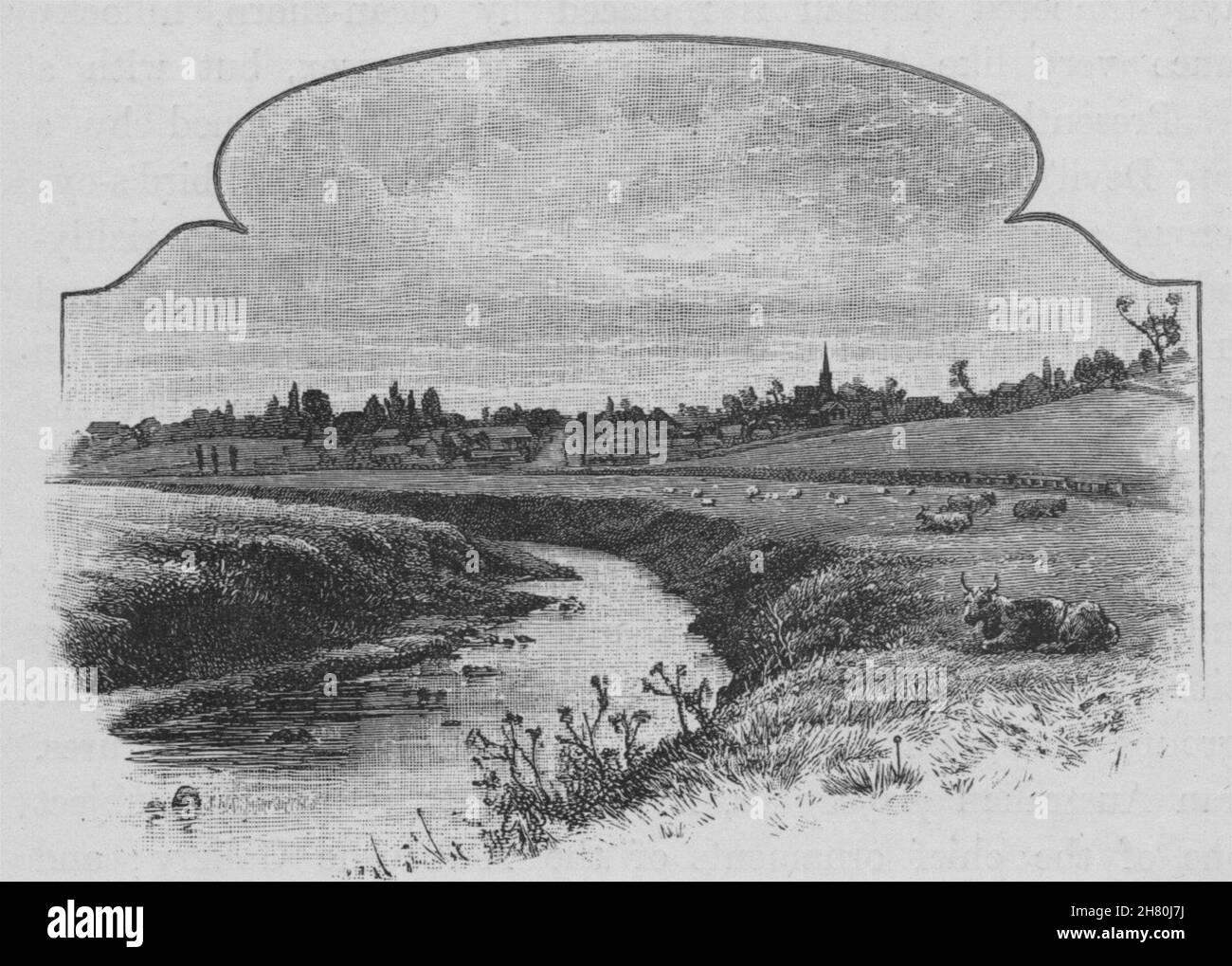 Auf der Grange Brennen, Hamilton. Victoria. Australien 1890 alten, antiken Drucken Stockfoto
