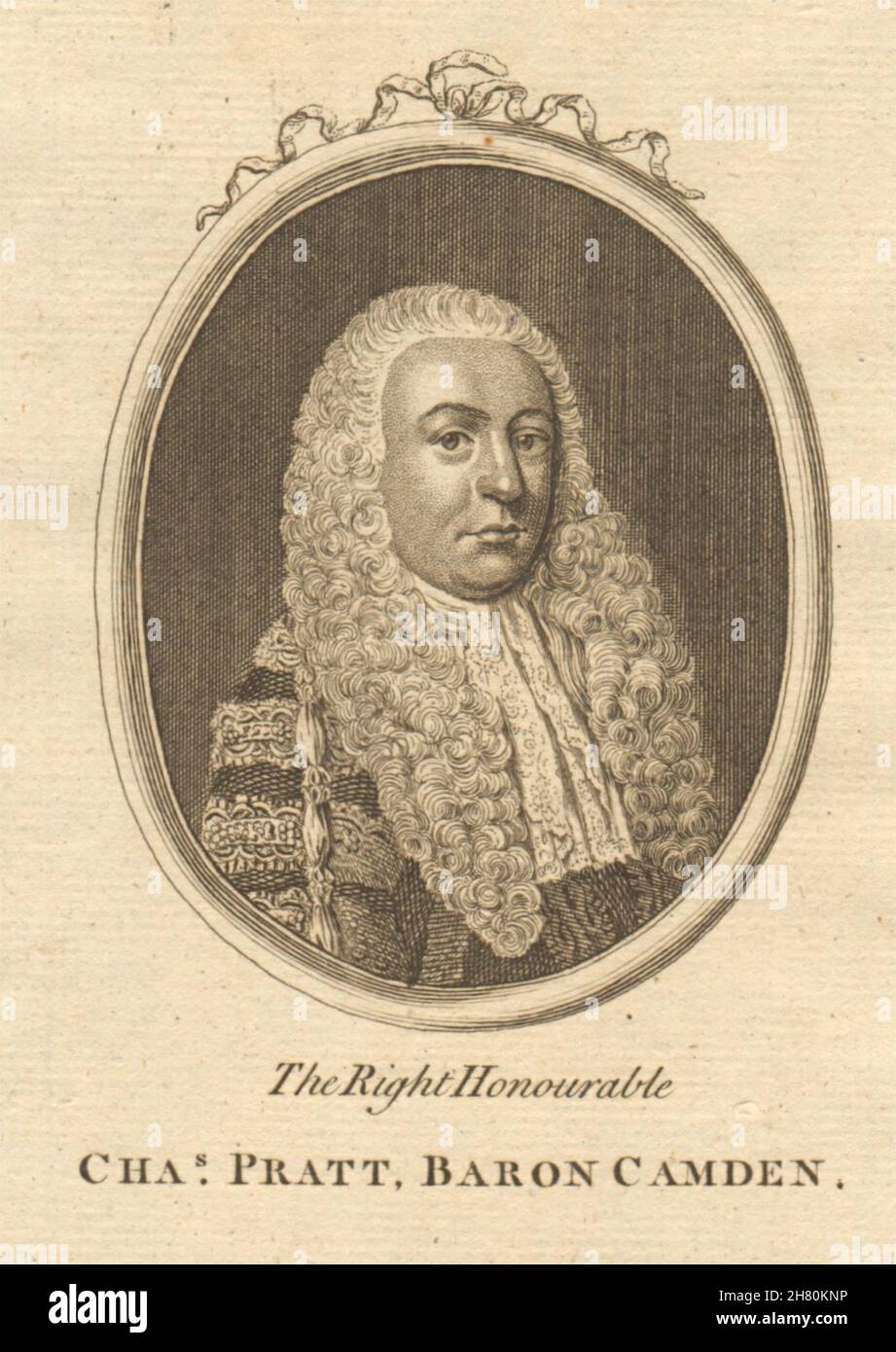 Charles Pratt, Baron Camden. Erster Earl Camden, Lord Chancellor. Gesetz 1770 Stockfoto