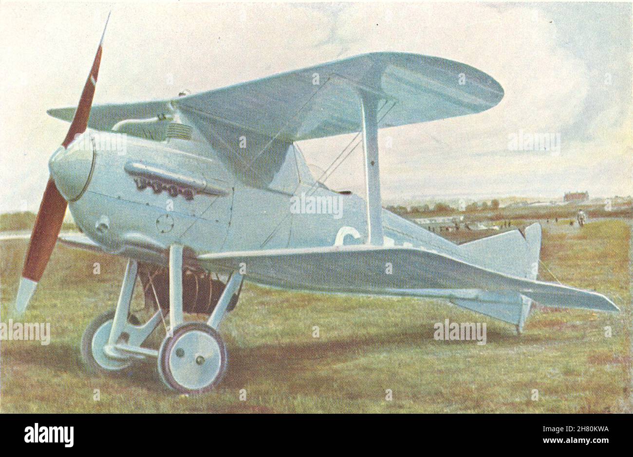 FLUGZEUG. Gloster Basel Rennflugzeug 1930 alten Vintage Print Bild Stockfoto