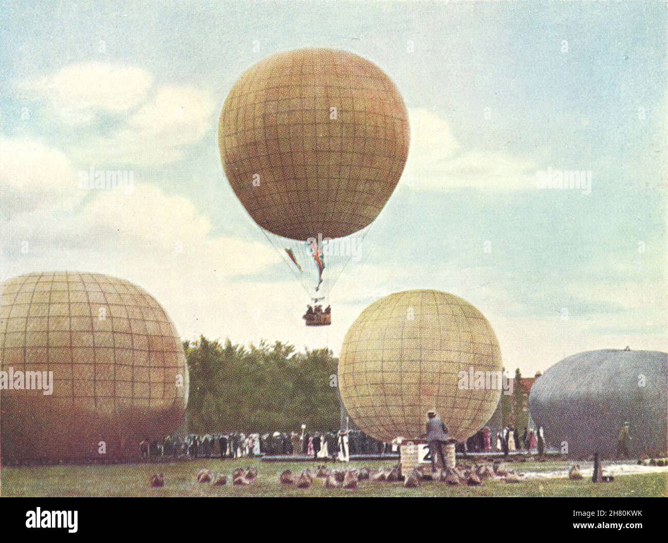 LONDON. Luftballons in Ranelagh in Phasen der Inflation vor einem Rennen 1930 drucken Stockfoto