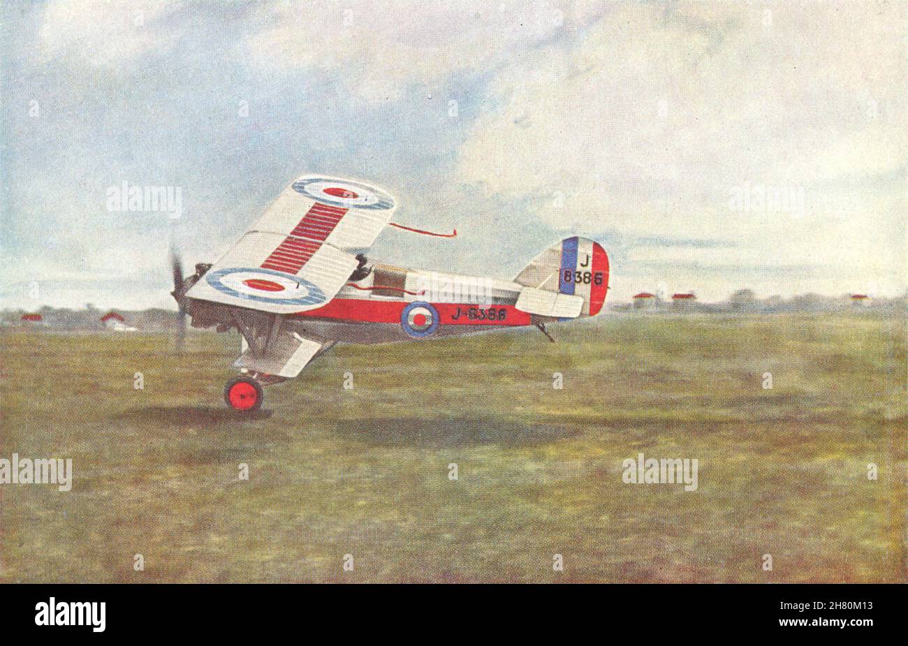 FLUGZEUG. Armstrong-Whitworth Siskin 3, mit Demo-Crazy Flying 1930 Print Stockfoto