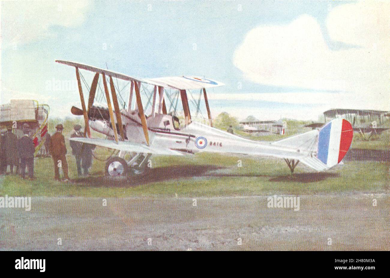 FLUGZEUG. BE 2 C biplane 1930 altes Vintage Print Bild Stockfoto