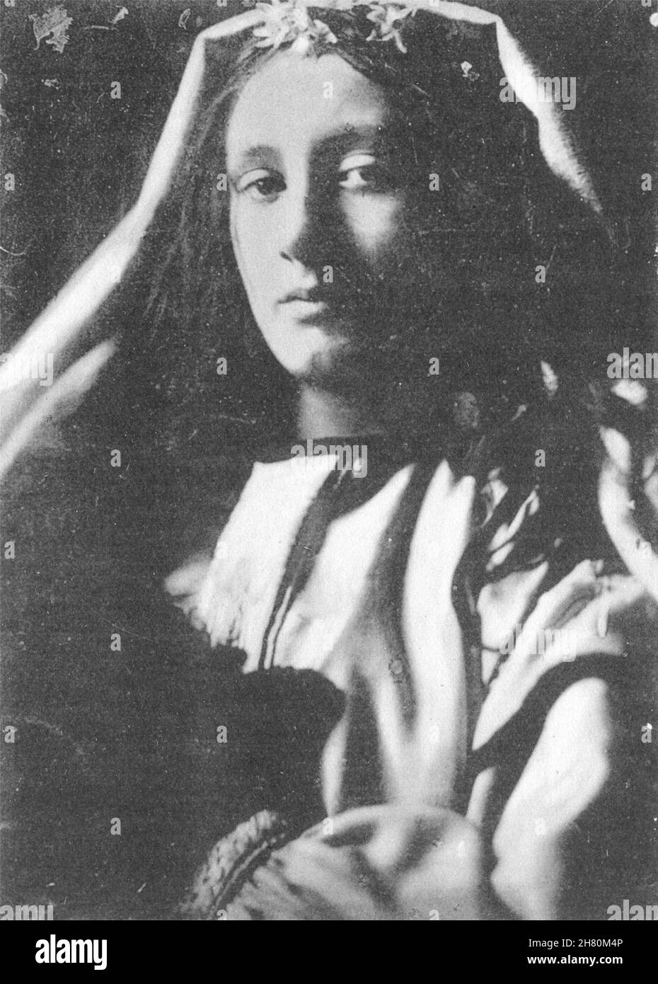 PORTRÄTS. Porträt eines unbekannten, 1863 1935 alten Vintage-Druckbildes Stockfoto