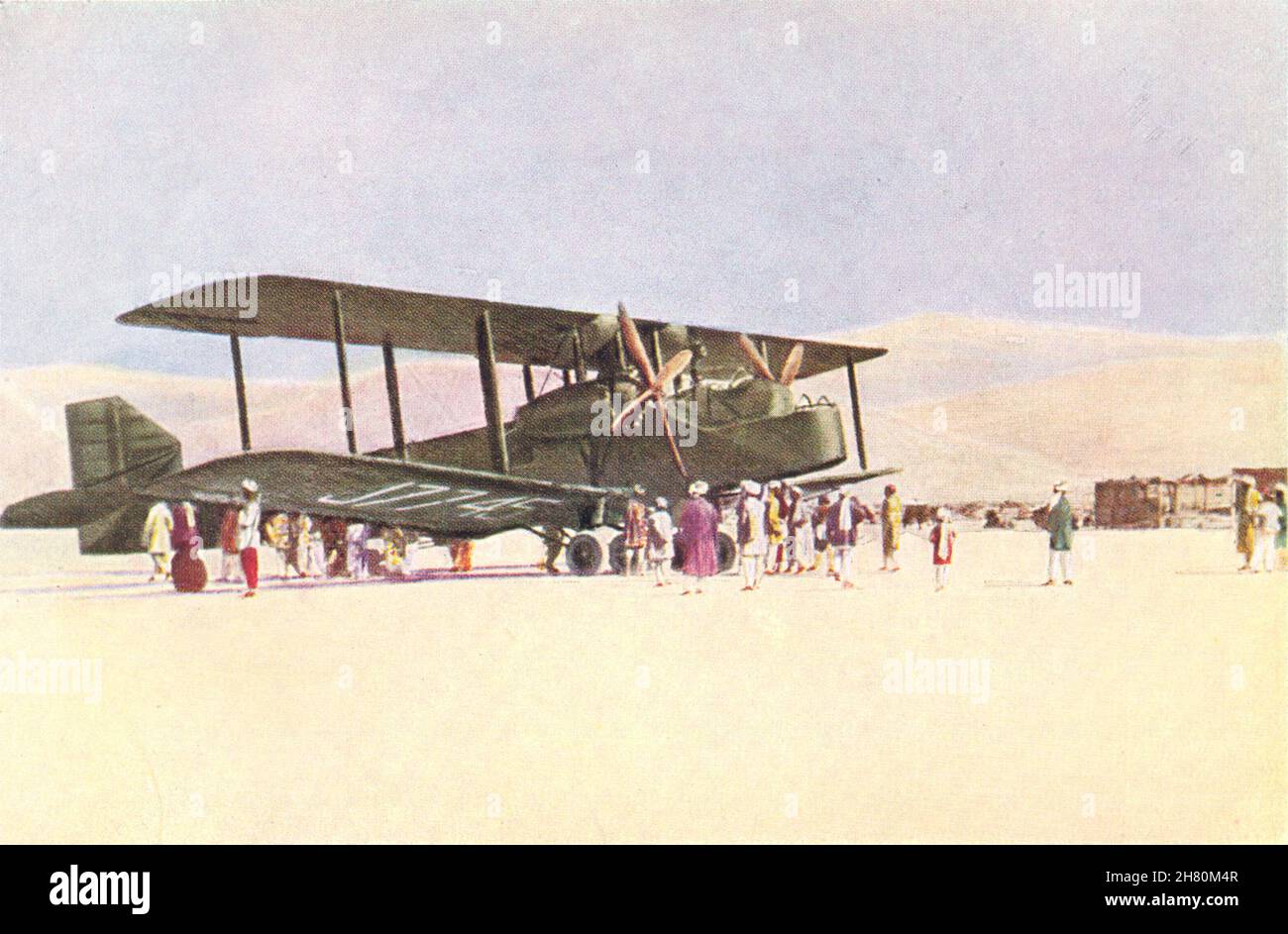 INDIEN. Handley Page Hinaidi in Indien 1930 altes Vintage Druckbild Stockfoto