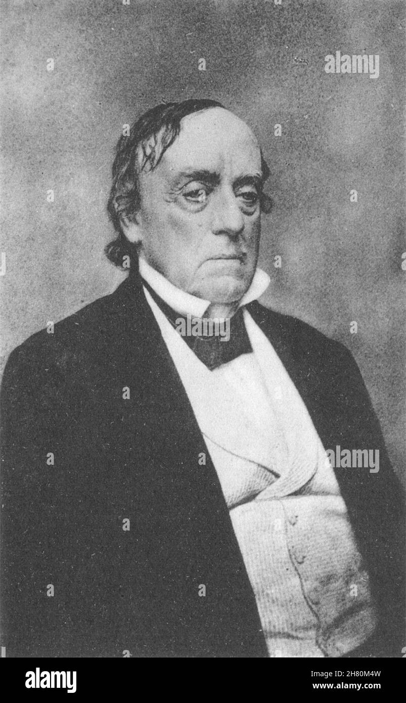 POLITIK. Lewis Cass, amerikanischer Staatsmann, ca. 1864 1935 alter Vintage-Druck Stockfoto