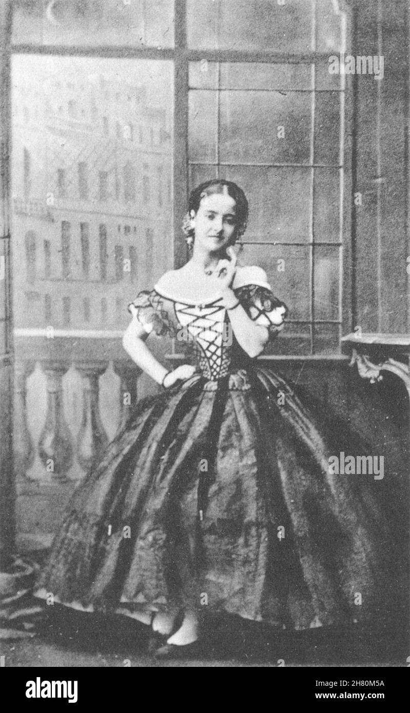 OPERA. Porträt der Sängerin Adelina Patti, um 1862 1935 altes Vintage-Druckbild Stockfoto