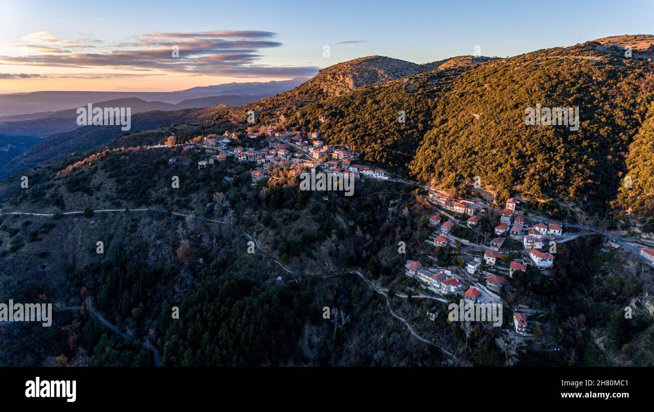 Langadia Dorf in Arcadia Griechenland Stockfoto
