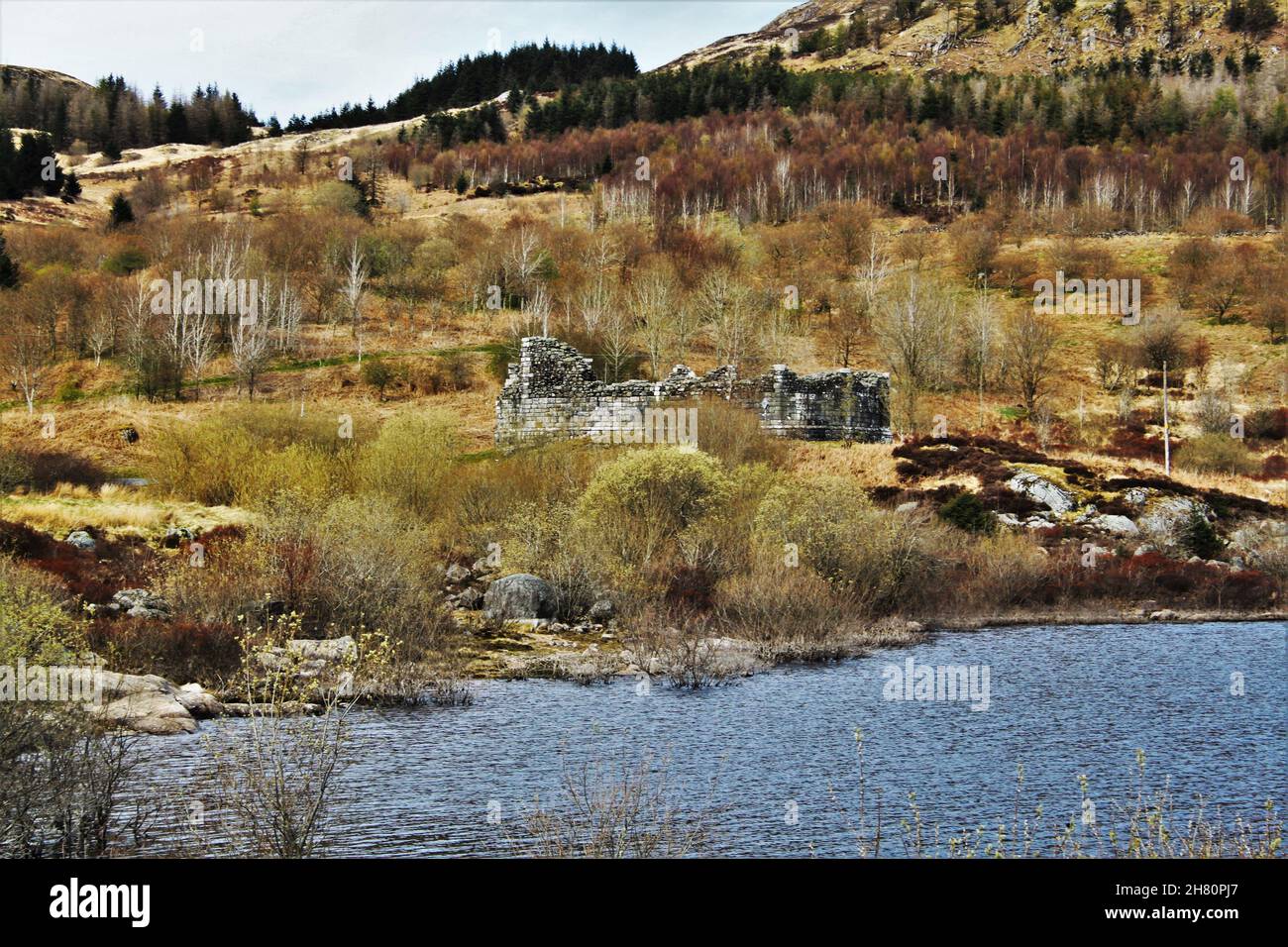Loch Doon Castle - Schottland Stockfoto