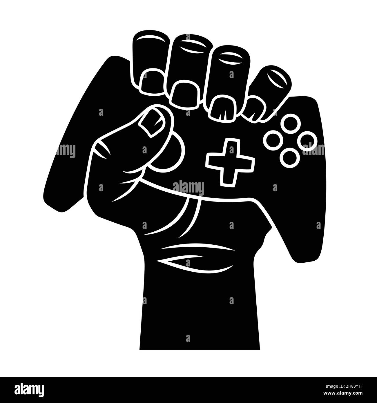 Vektorsymbol Joystick in Hand Stock Vektor