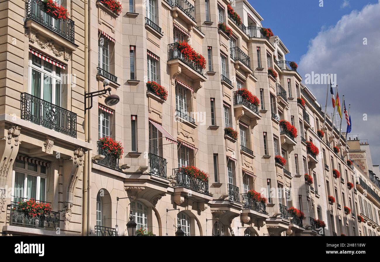 Bristol Hotel; Paris, Frankreich Stockfoto