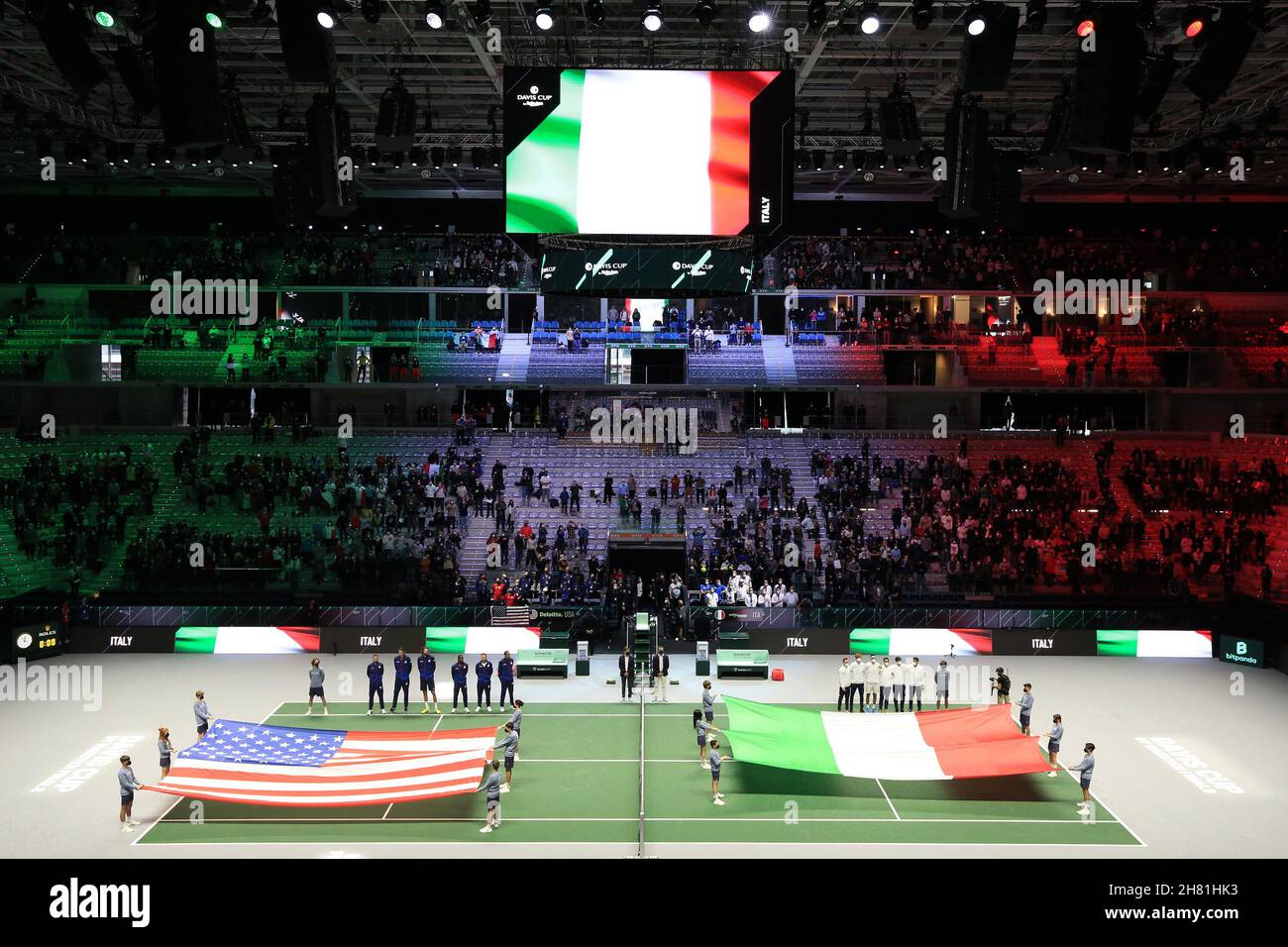 Turin, Italien. 26th. November 2021. Stage Group E - Italy vs USA, Tennis Internationals in Turin, Italy, November 26 2021 Quelle: Independent Photo Agency/Alamy Live News Stockfoto