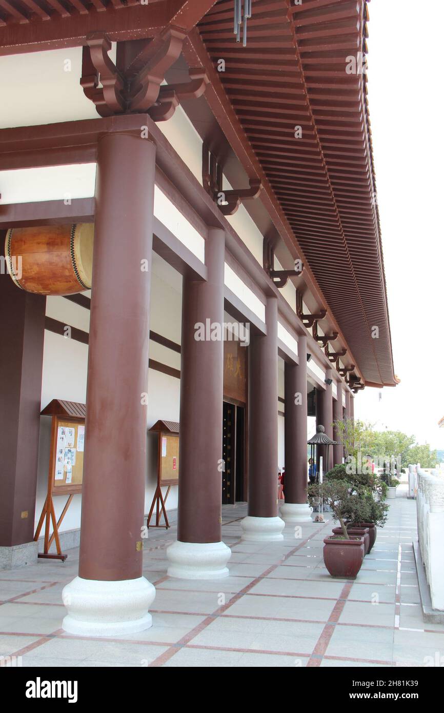 Buddhistischer Tempel Zu Lai: Baudetails. Cotia - São Paulo, Brasilien. Stockfoto