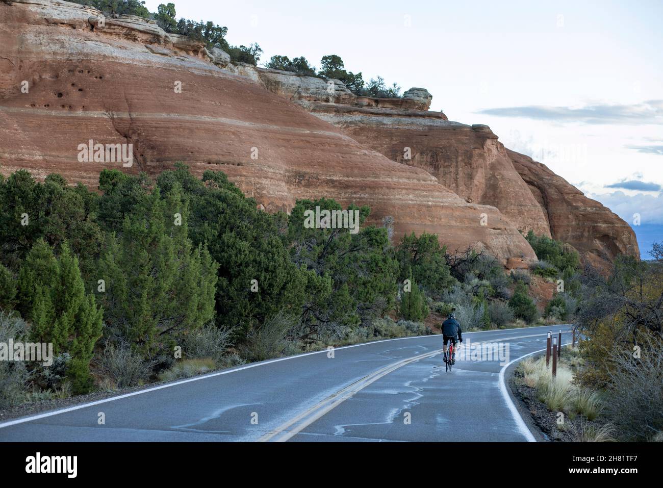 Colorado National Monument in der Nähe von Grand Junction Colorado. Ein Gebiet mit Wüstenland hoch auf dem Colorado Plateau. Stockfoto