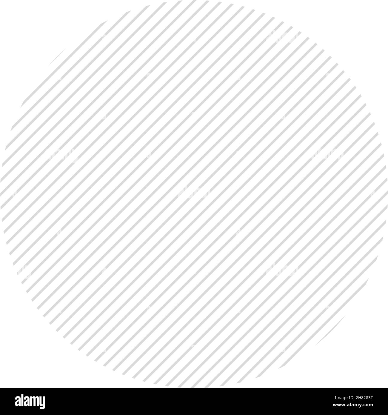 Abstrakte Linien Kreis. Dünne Linien halftone Kreis Element. Parallel, gerade Streifen, streifen. Einfache, grundlegende geometrische schwarze und weisse Kreis illustra Stock Vektor