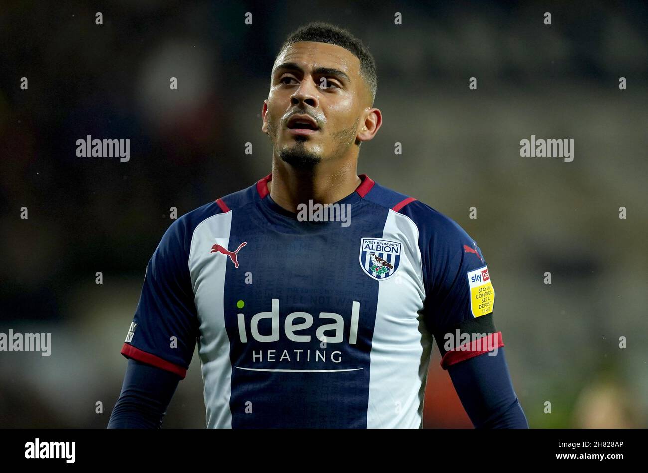 West Bromwich Albions Karlan Grant während des Sky Bet Championship-Spiels in den Hawthorns, Birmingham. Bilddatum: Freitag, 26. November 2021. Stockfoto