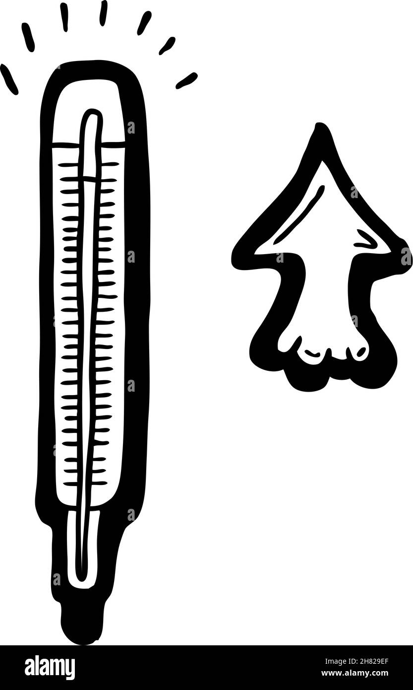 Cartoon Temperaturerhöhung, Vektorgrafik Stock Vektor