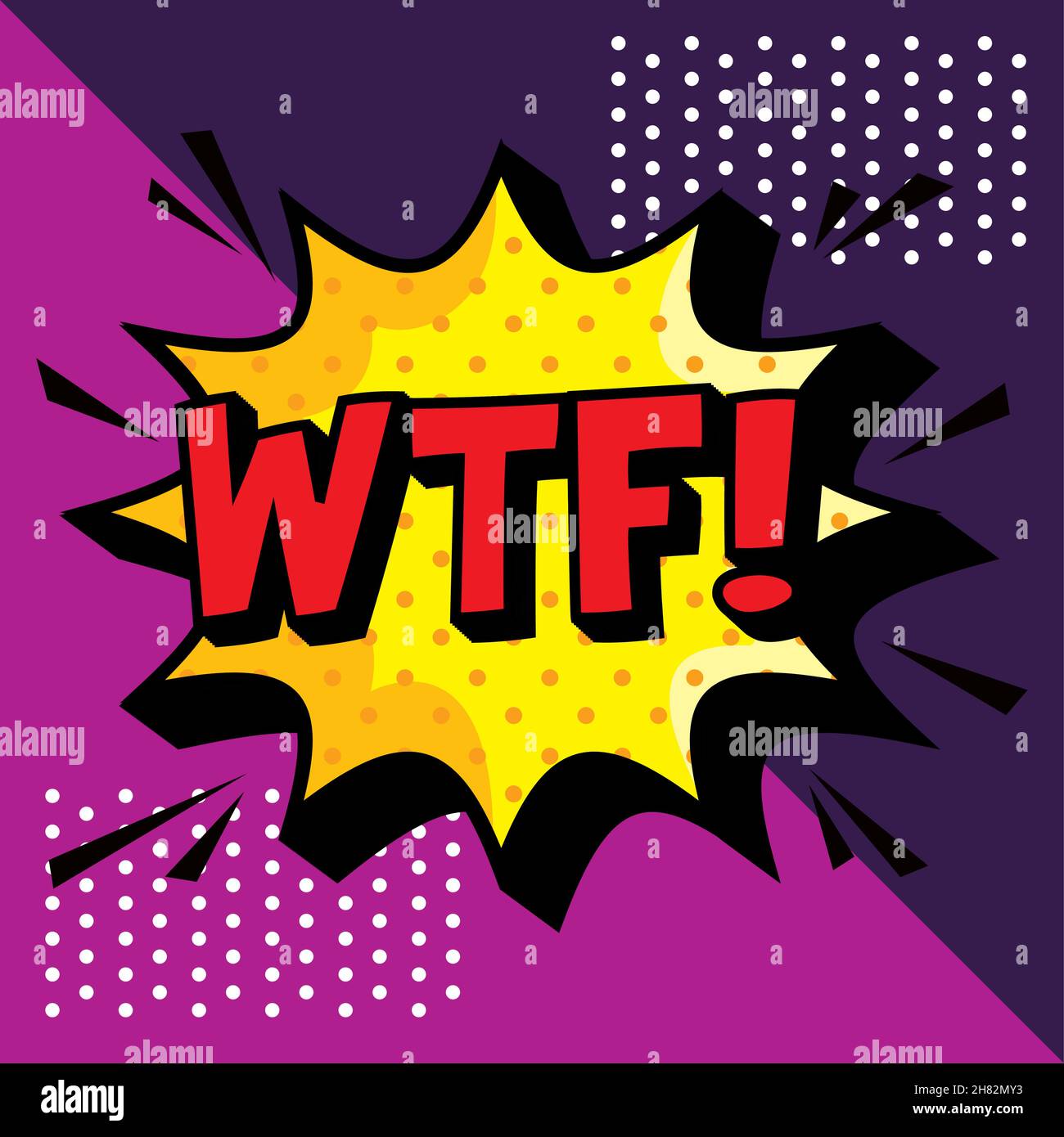 wtf Comic-Lautmalerei in Explosion Stock Vektor