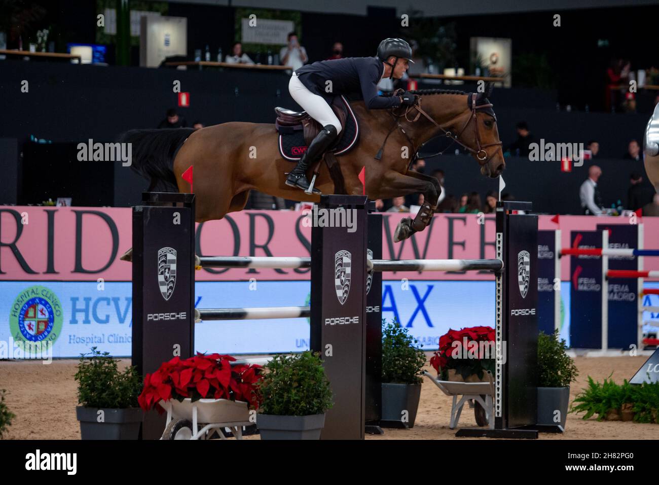 Madrid, Spanien. 26th. November 2021. Max KÃ¼hner während der CSI 5*-W 155 cm Ciudad de Madrid Trophy auf der Ifema Madrid Horse Week in Madrid. Kredit: ZUMA Press, Inc./Alamy Live Nachrichten Stockfoto