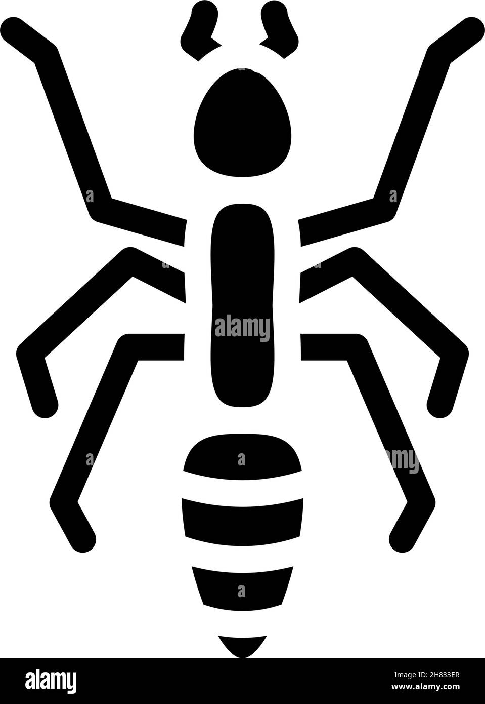 abbildung des symbols „ant Animal Glyph“ Stock Vektor