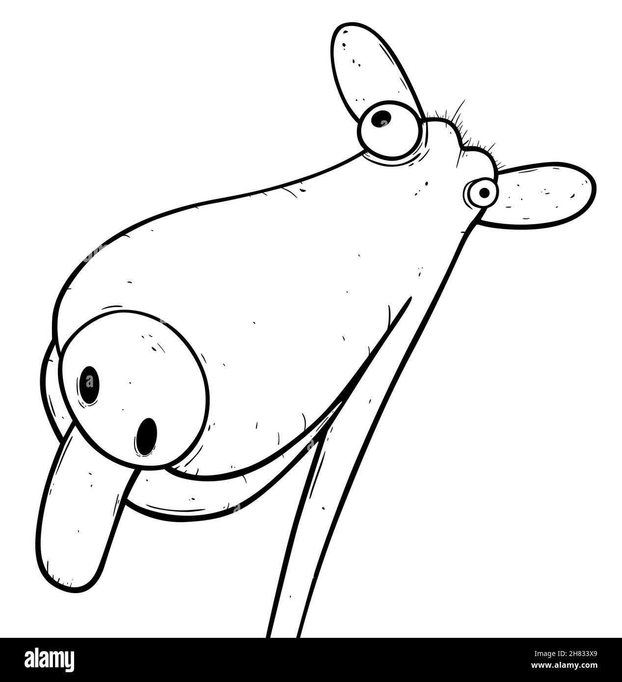 Schöner Hund, pflichtbewusst, Cartoon-Illustration Stock Vektor