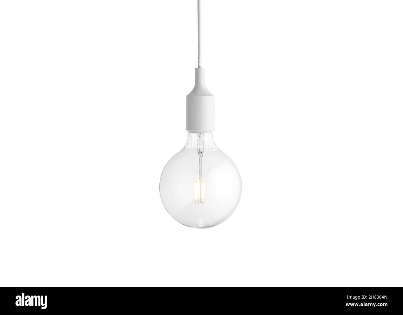 Lampe auf weißem Hintergrund isoliert. Verfügen über eine Funktion für Beschneidungspfade für ein benutzerfreundliches Design. Hintergrund für Info-Grafiken, Präsentationen Stockfoto
