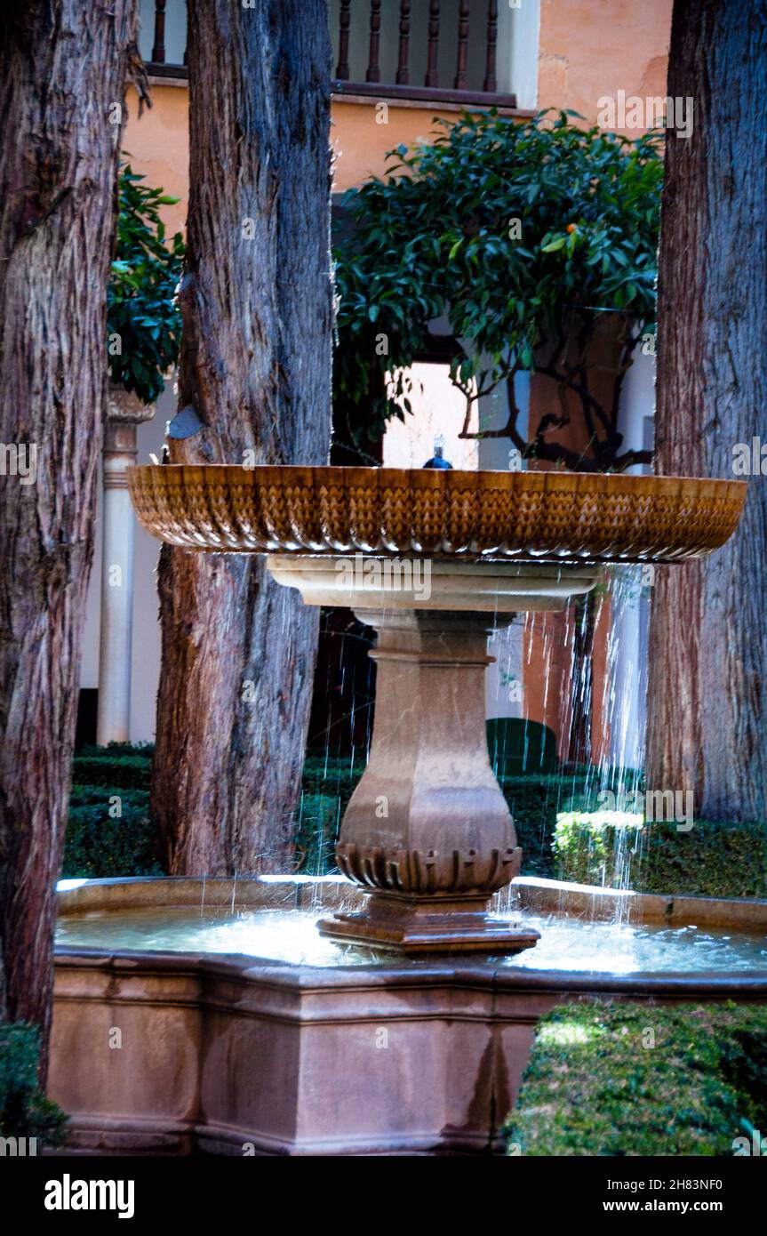 Garten von Daraxa in La Alhambra in Granada, Spanien. Stockfoto