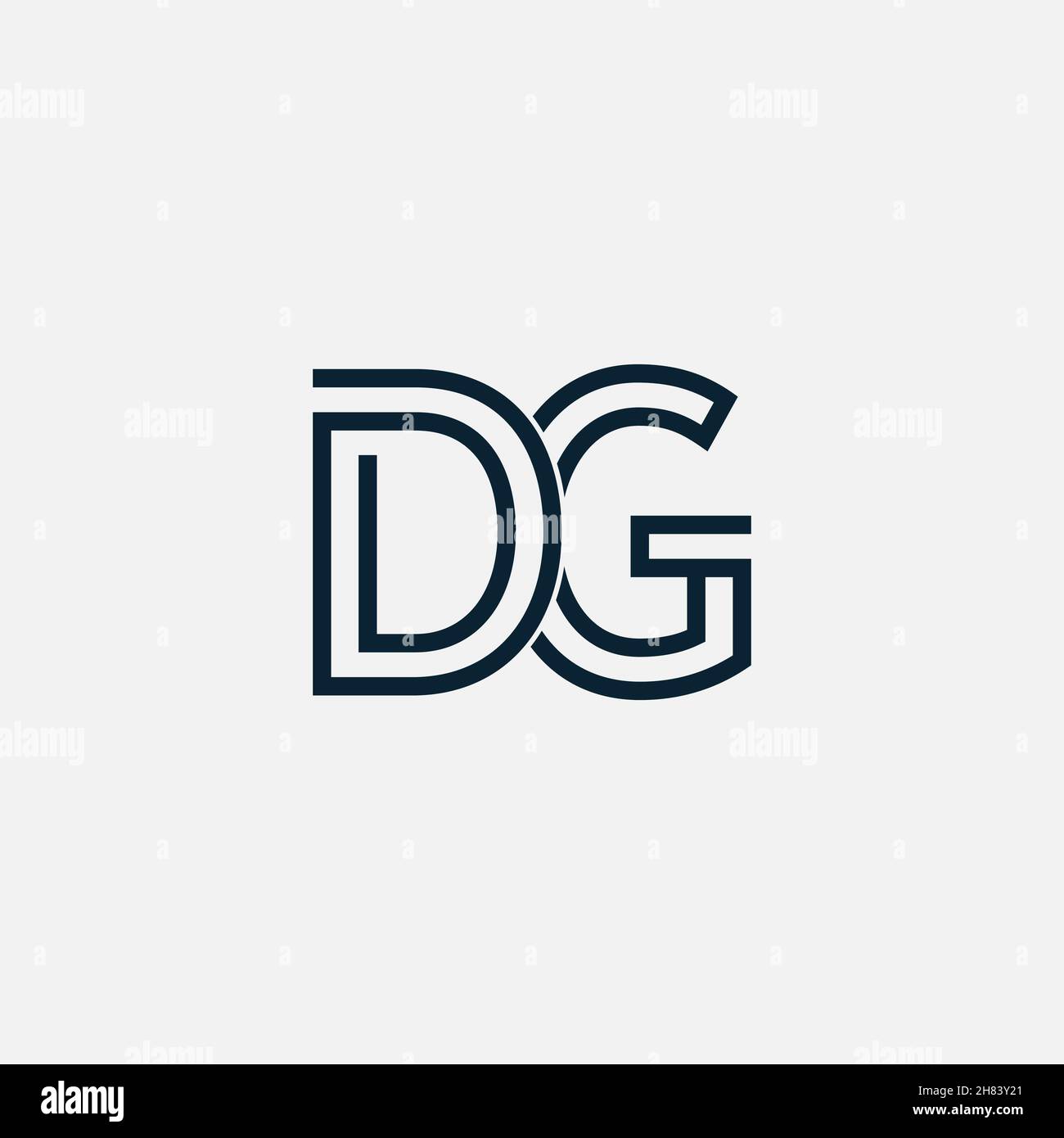 Professionelles innovatives Initial-DG-Logo. Minimalistisch elegantes Monogramm. Premium Business Artistic Alphabet Symbol und Zeichen Stock Vektor