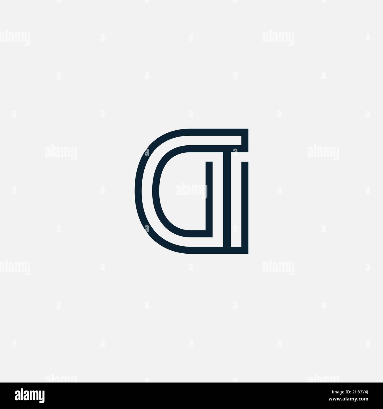 Professionelles innovatives initiales DI-Logo. Minimalistisch elegantes Monogramm. Premium Business Artistic Alphabet Symbol und Zeichen Stock Vektor