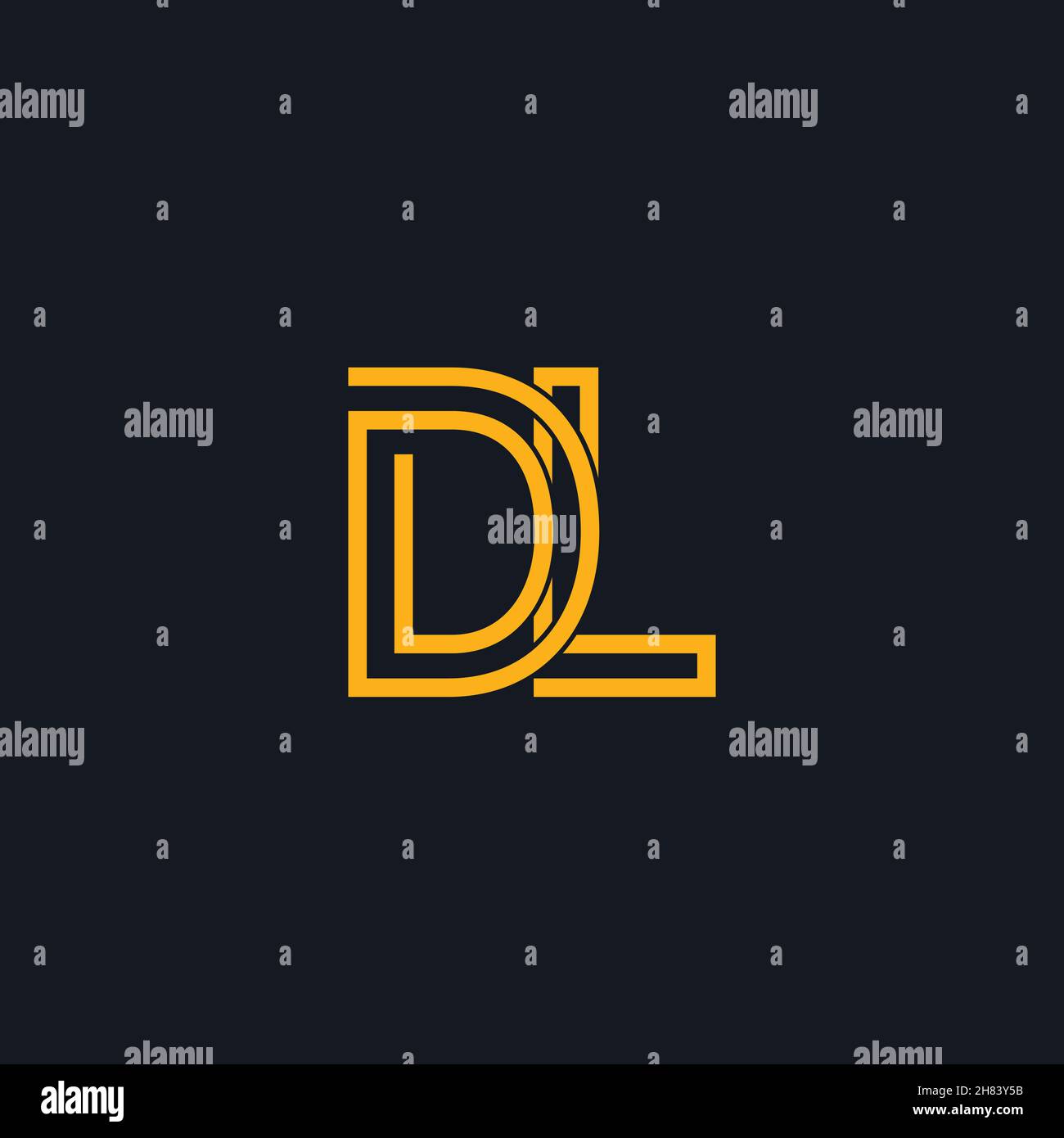 Professionelles, innovatives DL-Initiallogo. Minimalistisch elegantes Monogramm. Premium Business Artistic Alphabet Symbol und Zeichen Stock Vektor