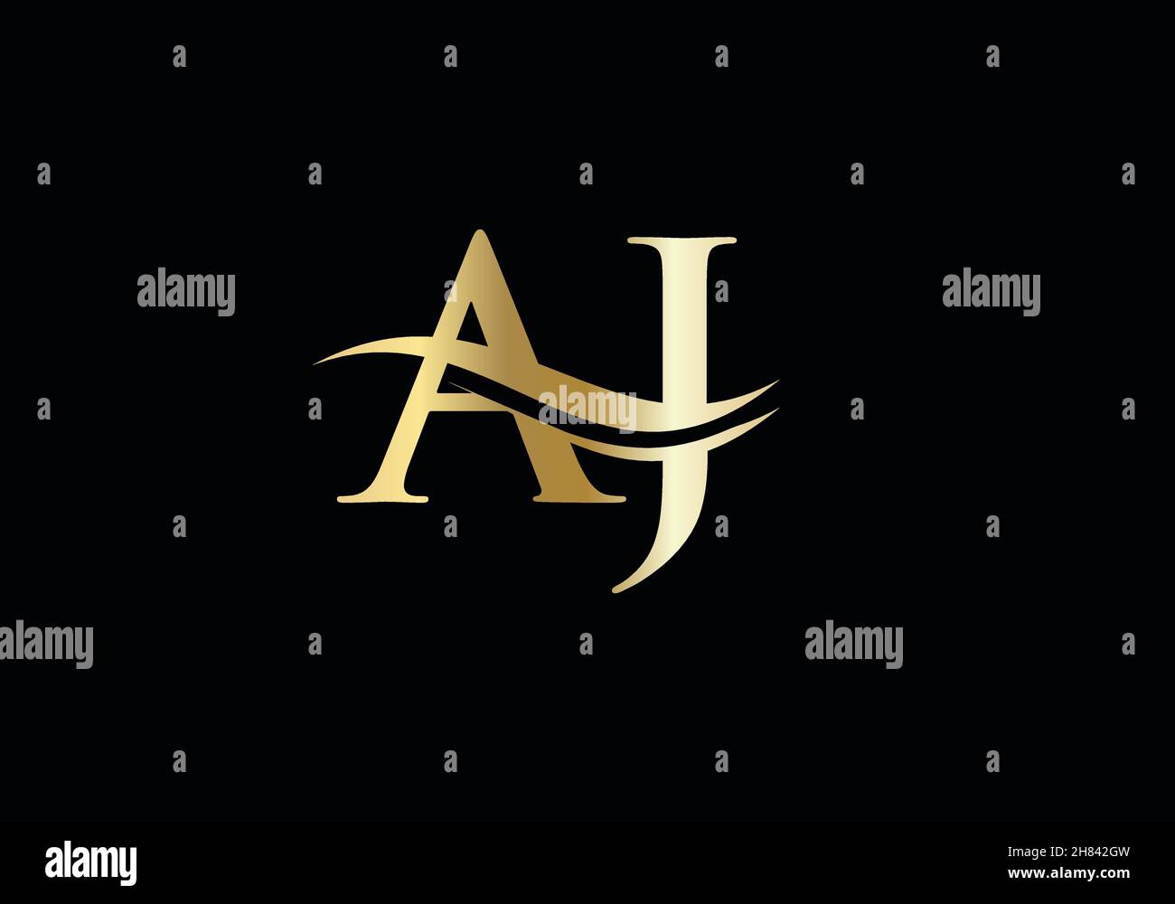 Initial AJ Brief Business Logo Design Vektor-Vorlage mit minimalistischen und modernen trendy. AJ-Logo für Unternehmen und Kontraktionen Stock Vektor