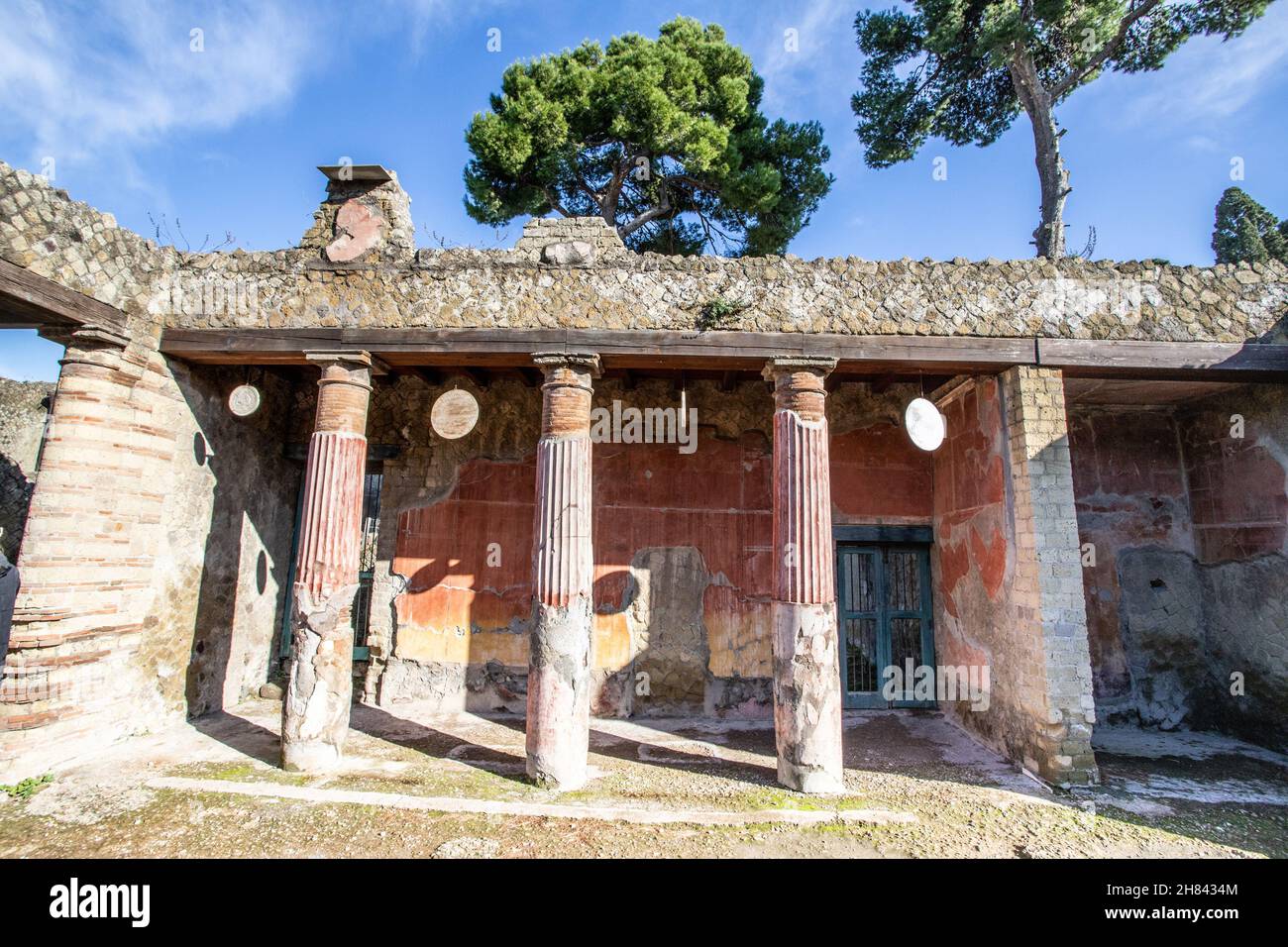 Casa della Gemma oder Haus des Juwels, Ercolano, römische Ruinen von Herculaneum, Neapel, Italien Stockfoto