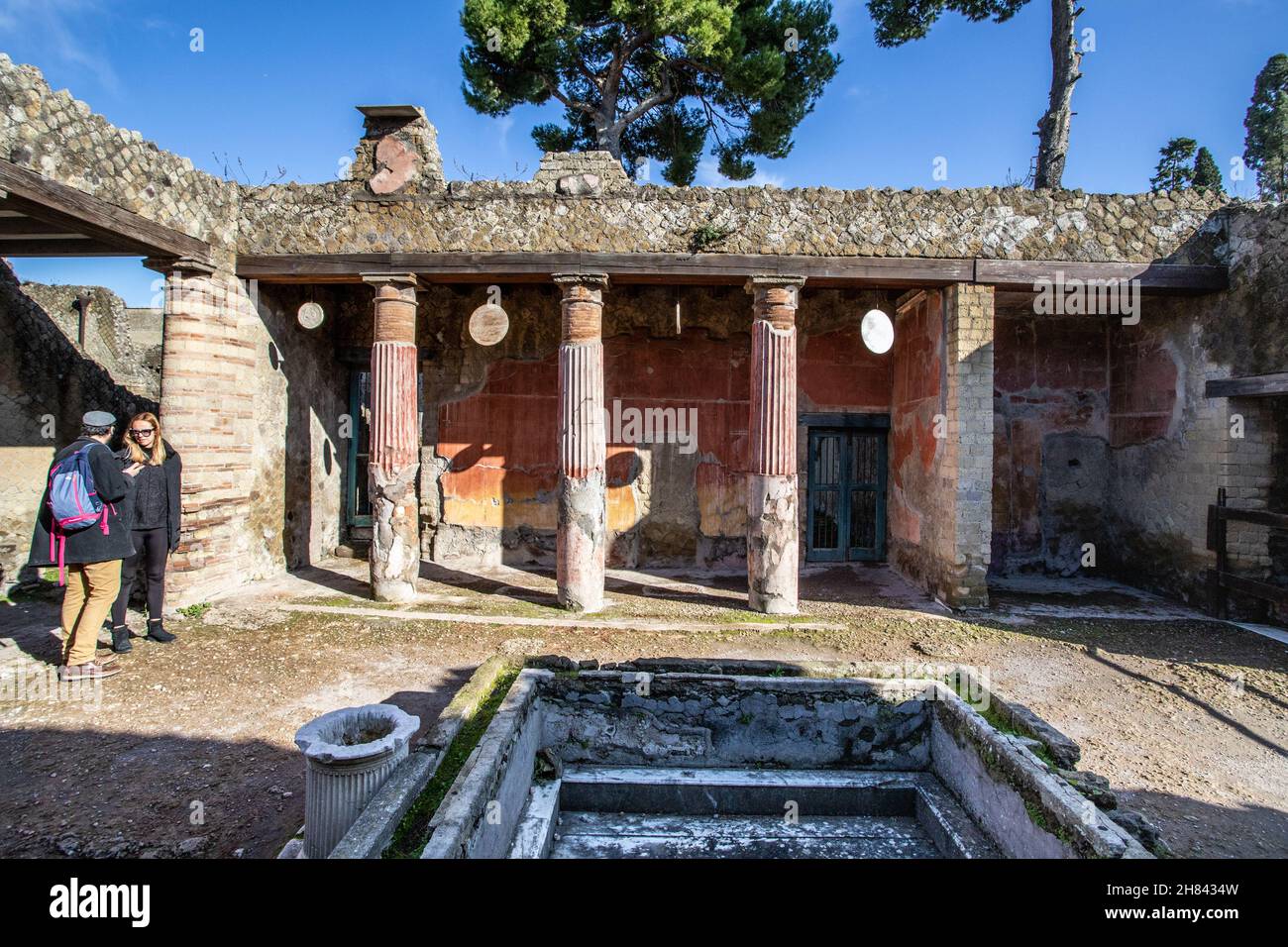 Casa della Gemma oder Haus des Juwels, Ercolano, römische Ruinen von Herculaneum, Neapel, Italien Stockfoto