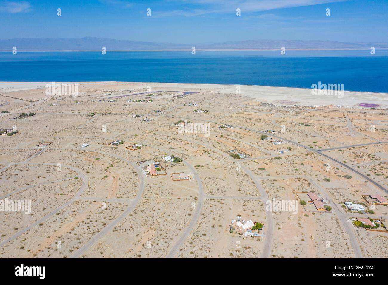 Sultan Sea, Desert Shores, Kalifornien Stockfoto