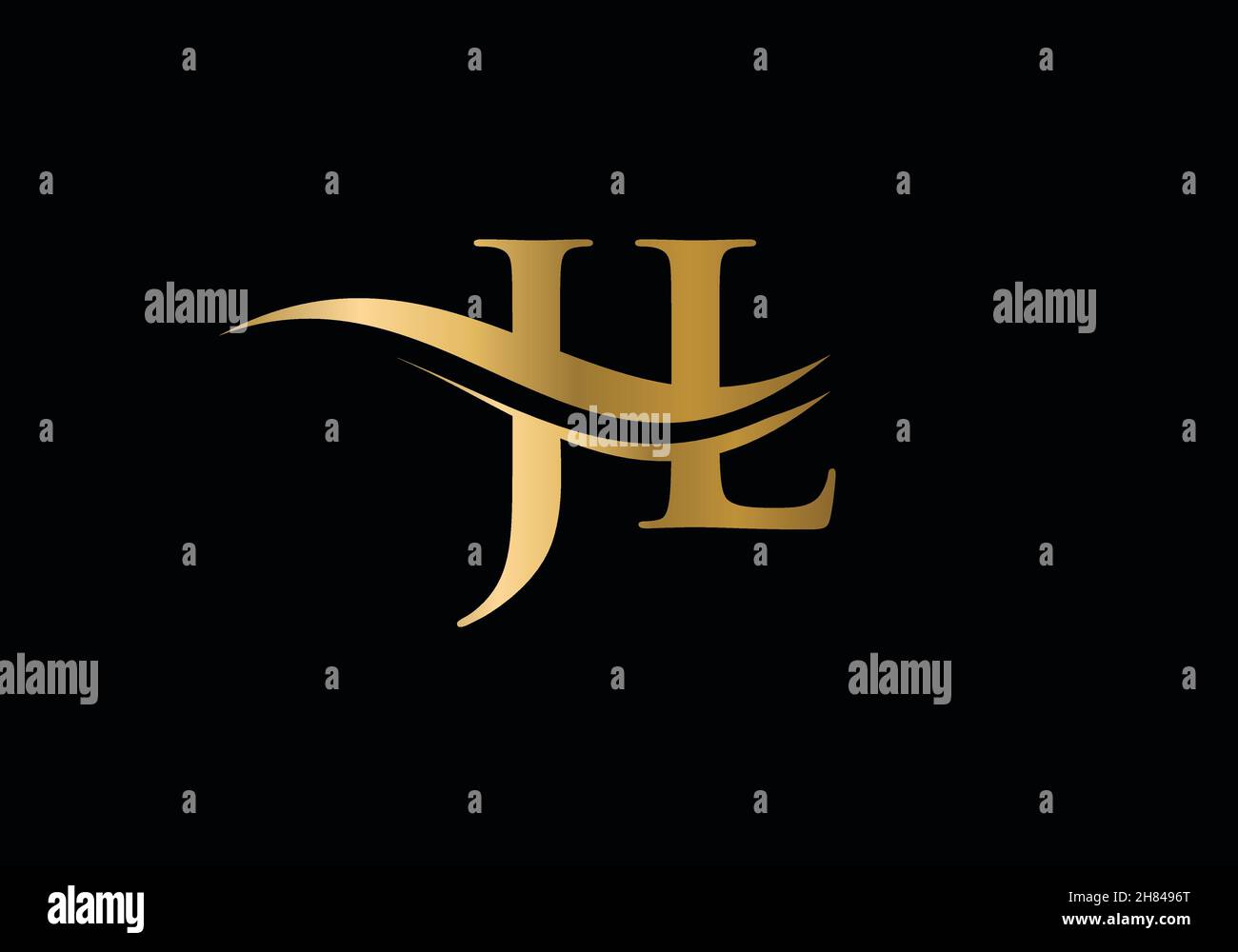 Kreativer JL-Brief mit Luxuskonzept. Modernes JL-Logo-Design für Geschäfts- und Firmenidentität Stock Vektor