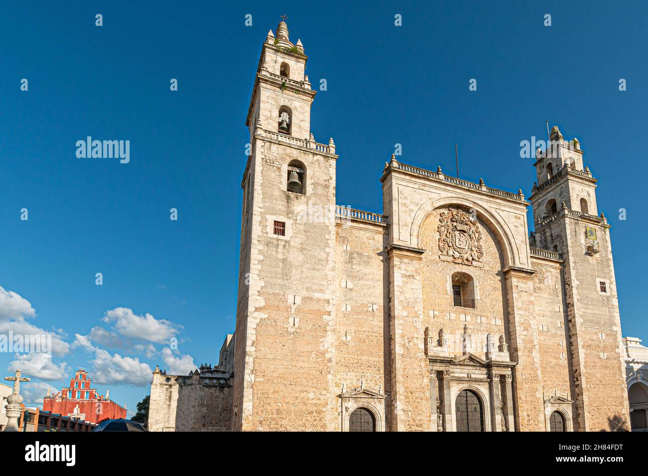 Kathedrale von San Ildefonso, in der Innenstadt von Merida, Yucatan, Mexiko Stockfoto