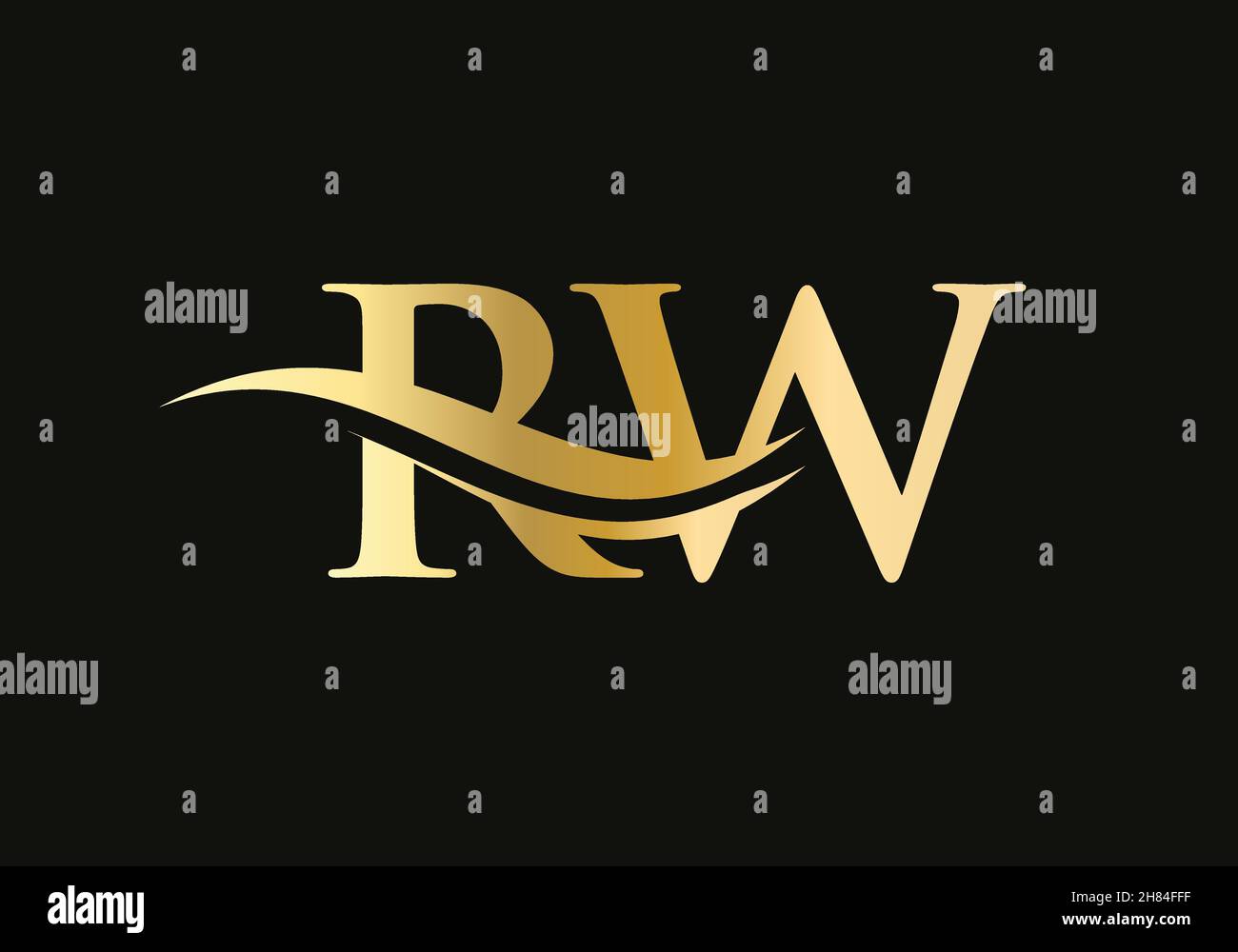 Anfangsbuchstabe RW verknüpftes Logo für Geschäfts- und Firmenidentität. Moderne Buchstabe RW Logo Vektor-Vorlage mit modernen trendy Stock Vektor