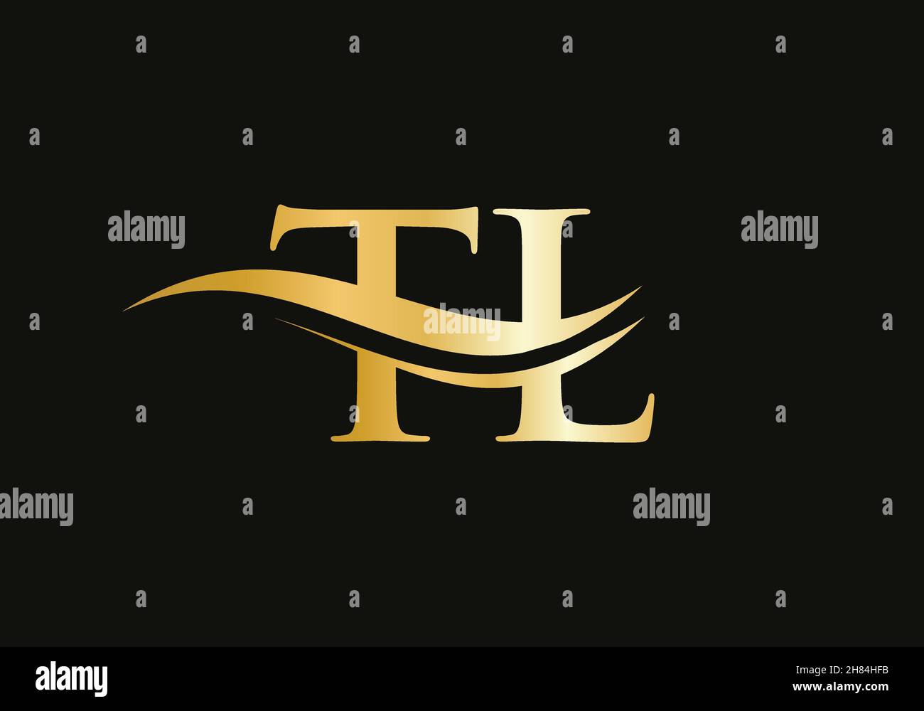 Kreativer TL-Brief mit Luxuskonzept. Modernes TL Logo Design für Geschäfts- und Firmenidentität Stock Vektor