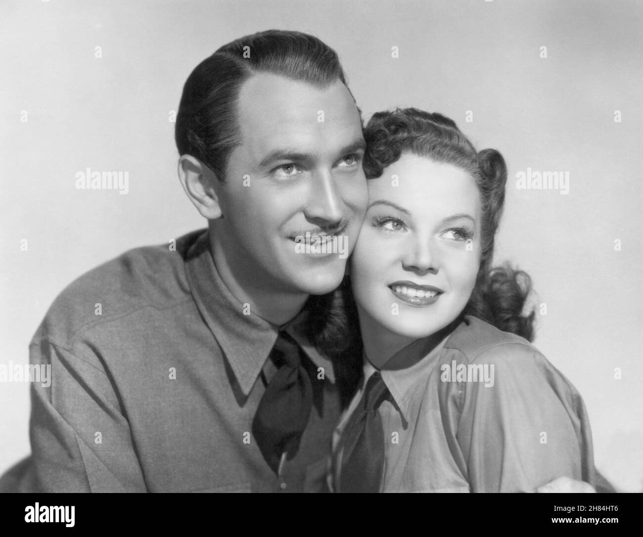 Lee Bowman, Jane Frazee, am Set des Films, „Buck Privates“, Universal Picters, 1941 Stockfoto